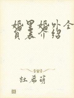 婚里婚外全部演员表介绍