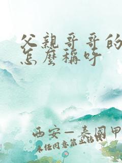 父亲哥哥的老婆怎么称呼