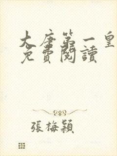 大唐第一皇太子免费阅读