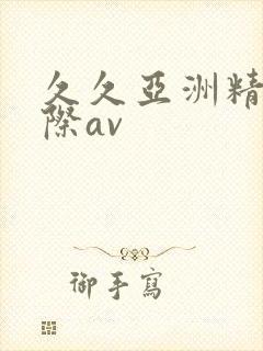 久久亚洲精品国际av