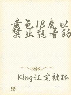 黄色18岁以下禁止观看的网站