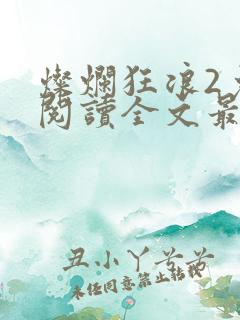 灿烂狂浪2免费阅读全文最新章节