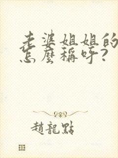 老婆姐姐的女儿怎么称呼?