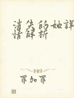 消失的她详细剧情解析