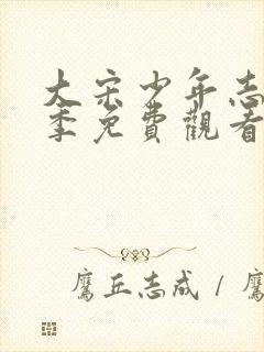 大宋少年志第二季免费观看电视剧全集