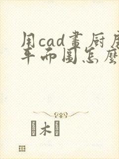 用cad画厨房平面图怎么画