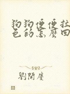 狗狗便便拉稀黑色的怎么回事