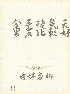 分手后几天挽回男友比较好