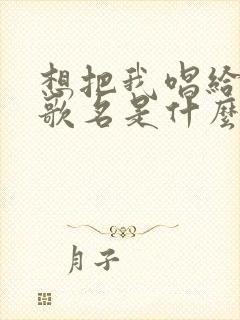 想把我唱给你听歌名是什么