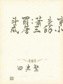 斗罗:萧炎穿越成唐三的小说