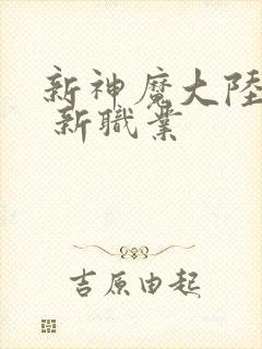 新神魔大陆手游 新职业