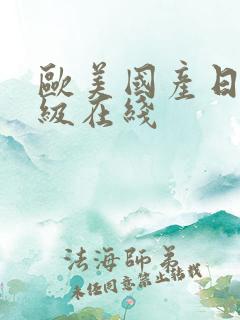 欧美国产日韩一级在线