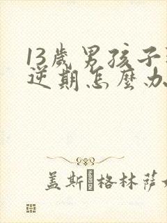 13岁男孩子叛逆期怎么办