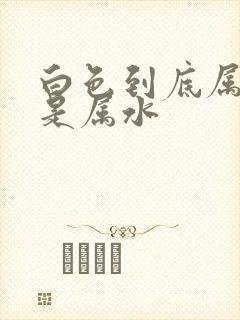 白色到底属金还是属水