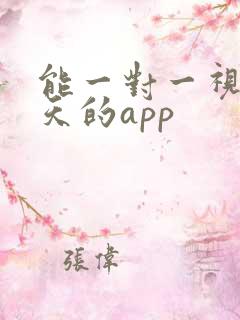 能一对一视频聊天的app