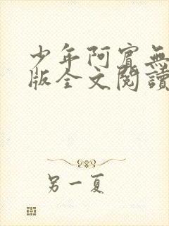 少年阿宾无删减版全文阅读