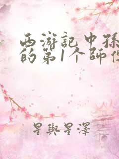 西游记中孙悟空的第1个师傅是