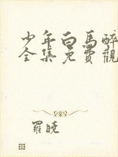 少年白马醉春风全集免费观看17集