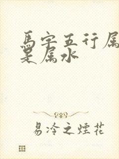 马字五行属火还是属水