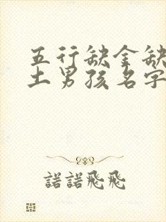 五行缺金缺水缺土男孩名字