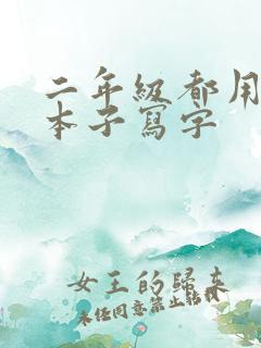 二年级都用什么本子写字