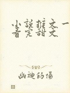 小说推文一口气看完甜文