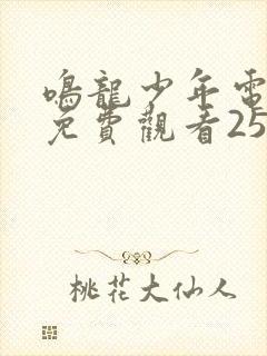 鸣龙少年电视剧免费观看25集