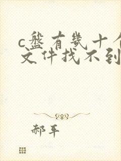 c盘有几十个g文件找不到