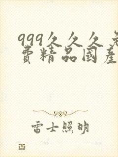 999久久久免费精品国产
