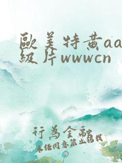 欧美特黄aaa级片wwwcn