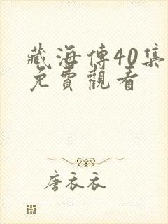 藏海传40集版免费观看