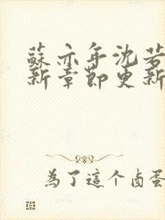 苏亦年沈若璃最新章节更新信息列表