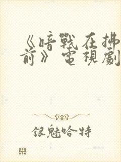 《暗战在拂晓之前》电视剧