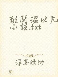 难哄温以凡桑延小说.txt