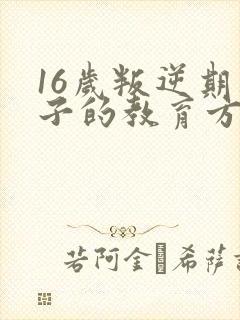 16岁叛逆期孩子的教育方法有哪些