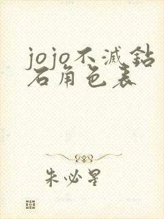 jojo不灭钻石角色表