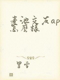 麦池交友app怎么样