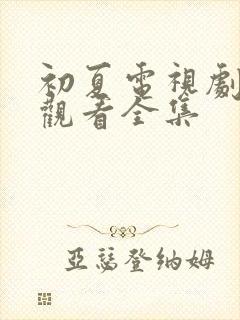 初夏电视剧免费观看全集