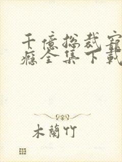 千亿总裁宠妻上瘾全集下载