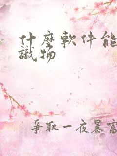 什么软件能拍照识物