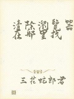 清除浏览器缓存在哪里找