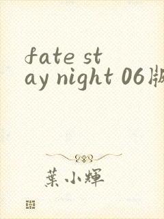 fate stay night 06版