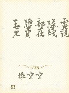 王牌部队电视剧免费在线观看