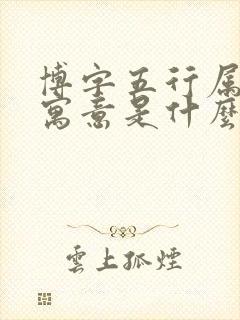 博字五行属什么寓意是什么