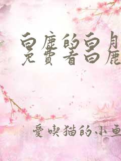 白鹿的白月梵星免费看白鹿