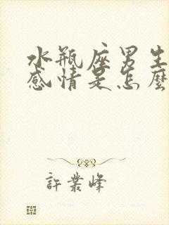 水瓶座男生对待感情是怎么样的