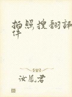 拍照搜翻译的软件