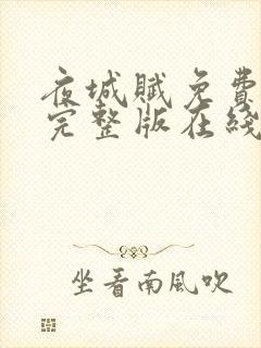 夜城赋免费观看完整版在线全集