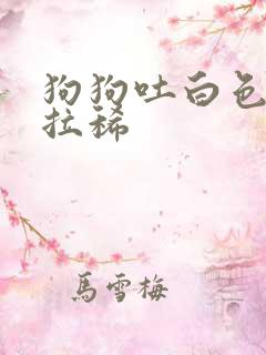 狗狗吐白色粘液拉稀