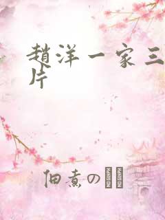 赵洋一家三口照片